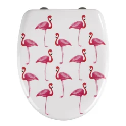 Wenko Premium WC-Sitz Flamingo antibakteriell mit Absenkautomatik