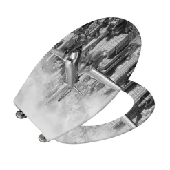 Wenko Premium WC-Sitz Old-Time Plane antibakteriell mit Absenkautomatik