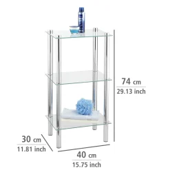 Wenko Regal Yago viereckig mit 3 Glasablagen