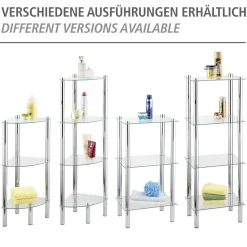 Wenko Regal Yago viereckig mit 3 Glasablagen