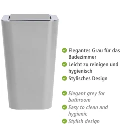 Wenko Schwingdeckeleimer Candy grau 6 L