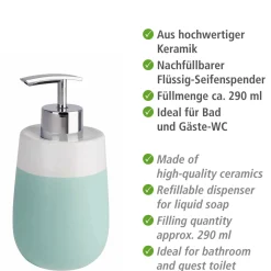 Wenko Seifenspender Malta mint/weiß 290 ml