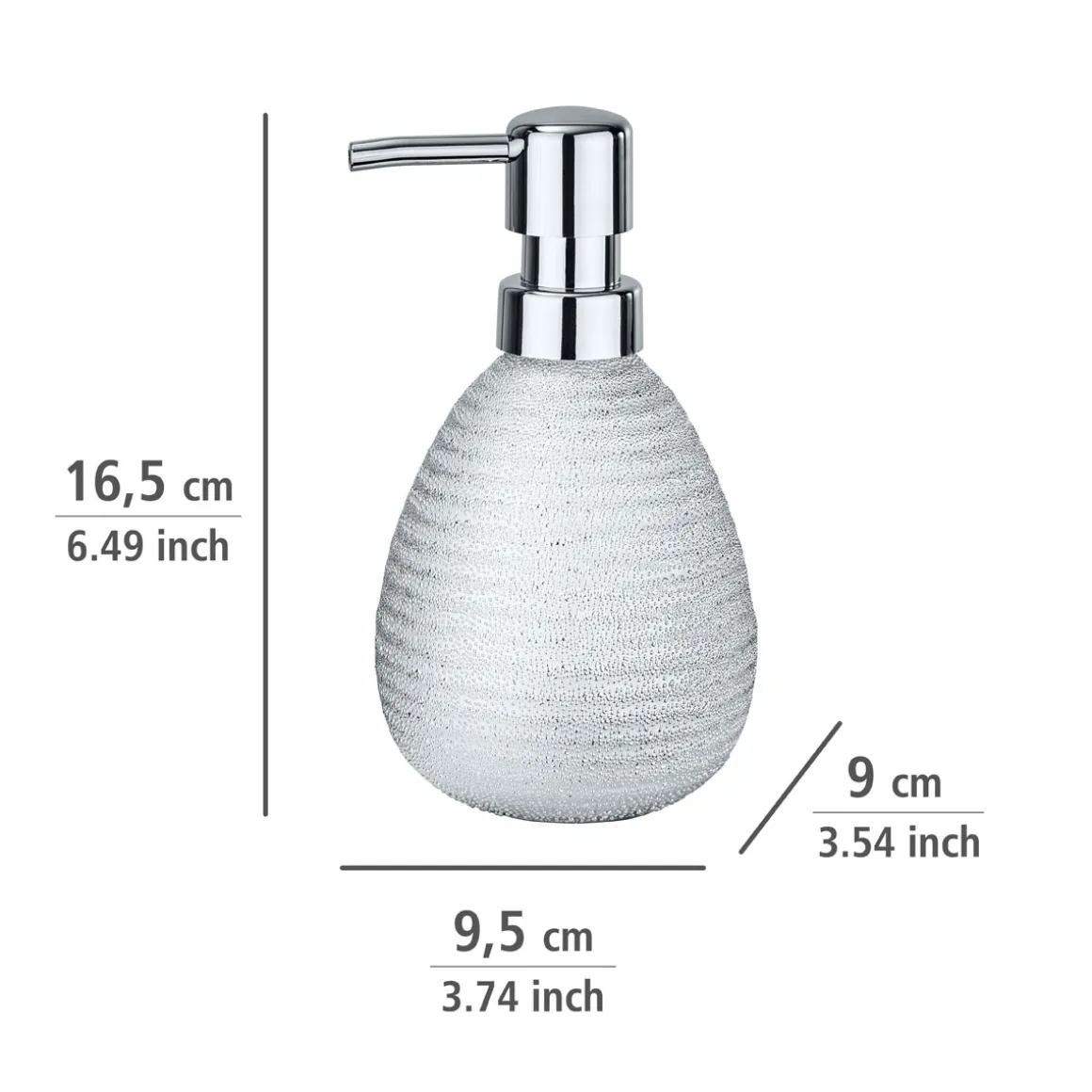 Wenko Seifenspender Polaris Juwel silber 390 ml