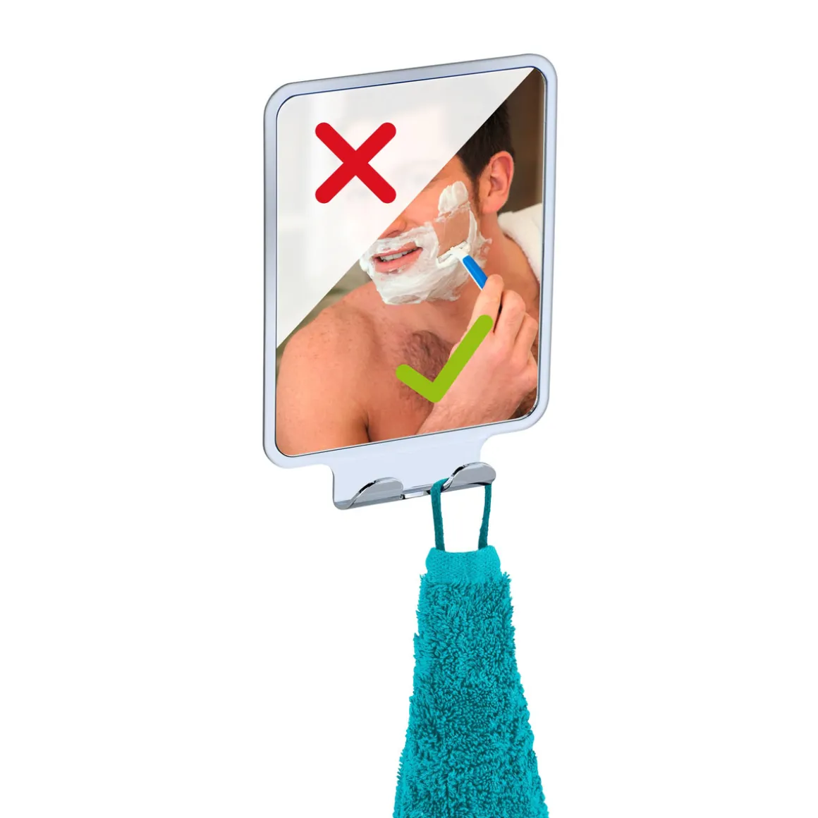 Wenko Spiegel Antibeschlag Quadro Vacuum-Loc