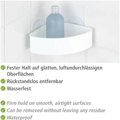 Wenko Static-Loc Eckablage Osimo weiß