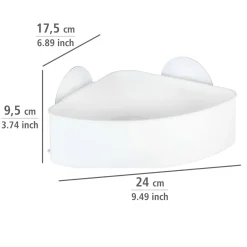 Wenko Static-Loc Eckablage Osimo weiß