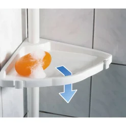 Wenko Teleskop Duschecke Easy weiß mit 4 Ablagen