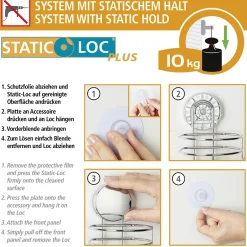 Wenko Toilettenpapierhalter Osimo Befestigen ohne bohren Static-Loc Plus