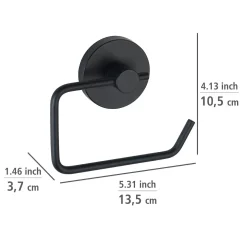 Wenko Toilettenpapierhalter Milazzo Schwarz Befestigen ohne bohren Vacuum-Loc