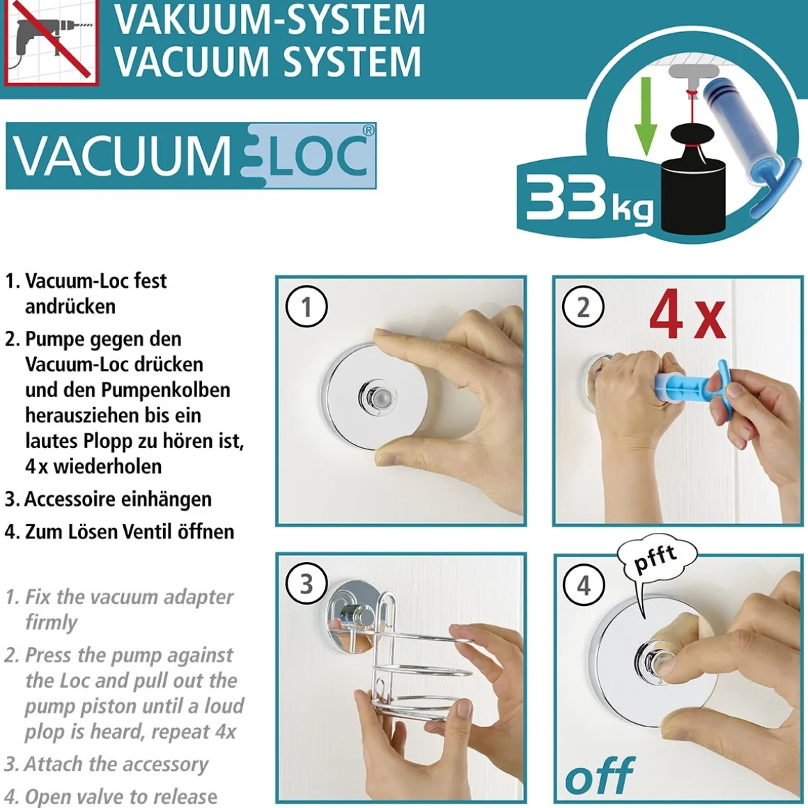 Wenko Toilettenpapierhalter Milazzo Schwarz Befestigen ohne bohren Vacuum-Loc