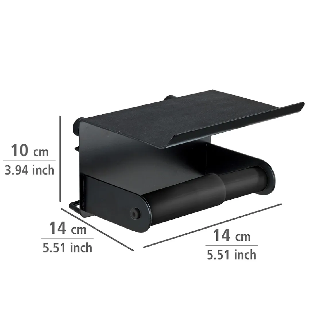 Wenko Toilettenpapierhalter Classic Plus schwarz