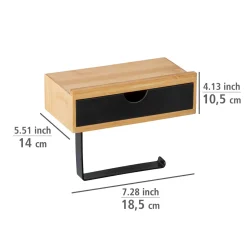 Wenko Toilettenpapierrollenhalter Bambusa