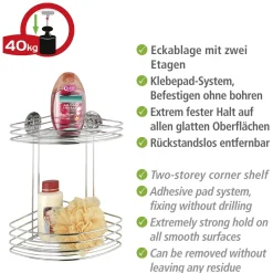 Wenko Turbo-Loc Eckregal 2 Ablagen