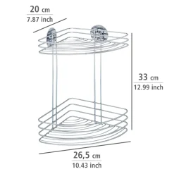 Wenko Turbo-Loc Eckregal 2 Ablagen