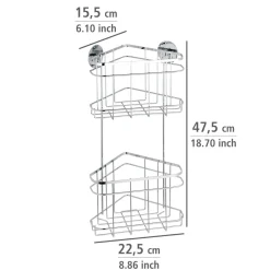 Wenko Turbo-Loc Eckregal 2 Etagen