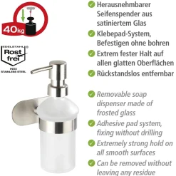 Wenko Turbo-Loc Seifenspender Orea matt ca 200 ml