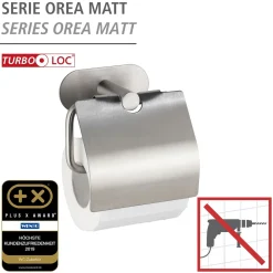 Wenko Turbo-Loc Toilettenpapierhalter Orea mit Deckel