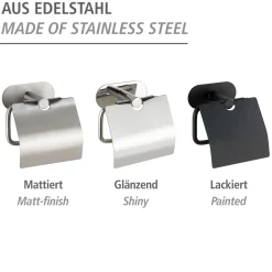 Wenko Turbo-Loc Toilettenpapierhalter Orea mit Deckel