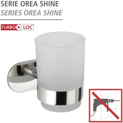 Wenko Turbo-Loc Zahnputzbecherhalter Uno Orea Shine