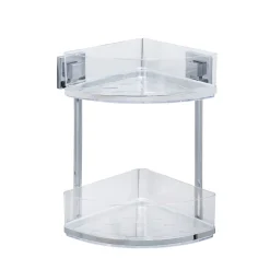 Wenko Vacuum-Loc Eckregal Quadro 2 Etagen