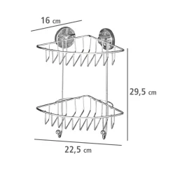 Wenko Vacuum-Loc Eckregal Bari 2 Etagen