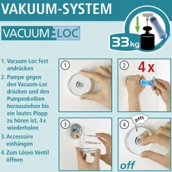 Wenko Vacuum-Loc Wandhaken Quadro 2er Set
