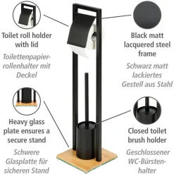 Wenko WC-Bürstenhalter Bambusa