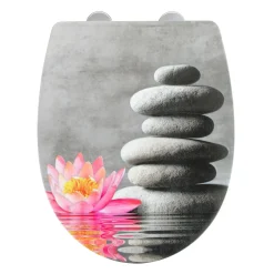 Wenko WC-Sitz Water Lily mit Relief