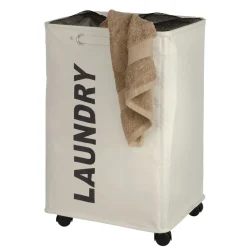 Wenko Wäschesammler Quadro beige 79 l