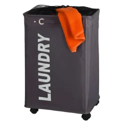 Wenko Wäschesammler Quadro grau 79 l