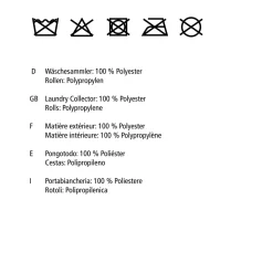 Wenko Wäschesammler Quadro grau 79 l