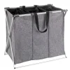 Wenko Wäschesammler Trio grau meliert 130 l