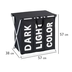 Wenko Wäschesammler Trio schwarz 118 l