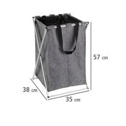 Wenko Wäschesammler Uno grau meliert 52 l