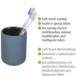 Wenko Zahnputzbecher Avellino blau