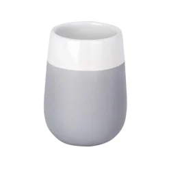 Wenko Zahnputzbecher Malta grau/weiß