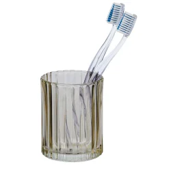 Wenko Zahnputzbecher Vetro braun