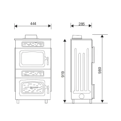 Werkstattofen WO 109-8 F OA mit Fenster/Obenanschluss 8 KW