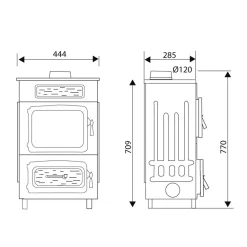 Werkstattofen WO 109-6 F OA mit Fenster/Obenanschluss 6 KW