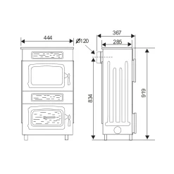 Werkstattofen WO 109-8 mit FensterWO 109-8F 8 kw8 KW
