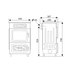 Werkstattofen WO 109-6 mit Fenster