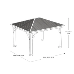 Westmann Pavillon Devon 1214 365,76x426,72x317,47cm Natur