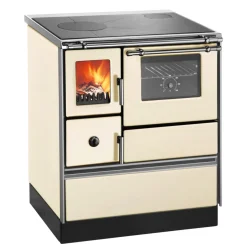 Westminster Holzherd K76F-70 RE, Farbe: Ellfenbein, Sichtfenster, 7,6kW