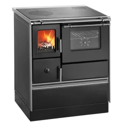 Westminster K76F-70 Küchenofen rechts schwarz, 70cm Sichtfenster, 7,6kW