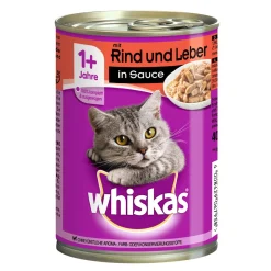 Whiskas Dose in Sauce mit Rind Leber 400g