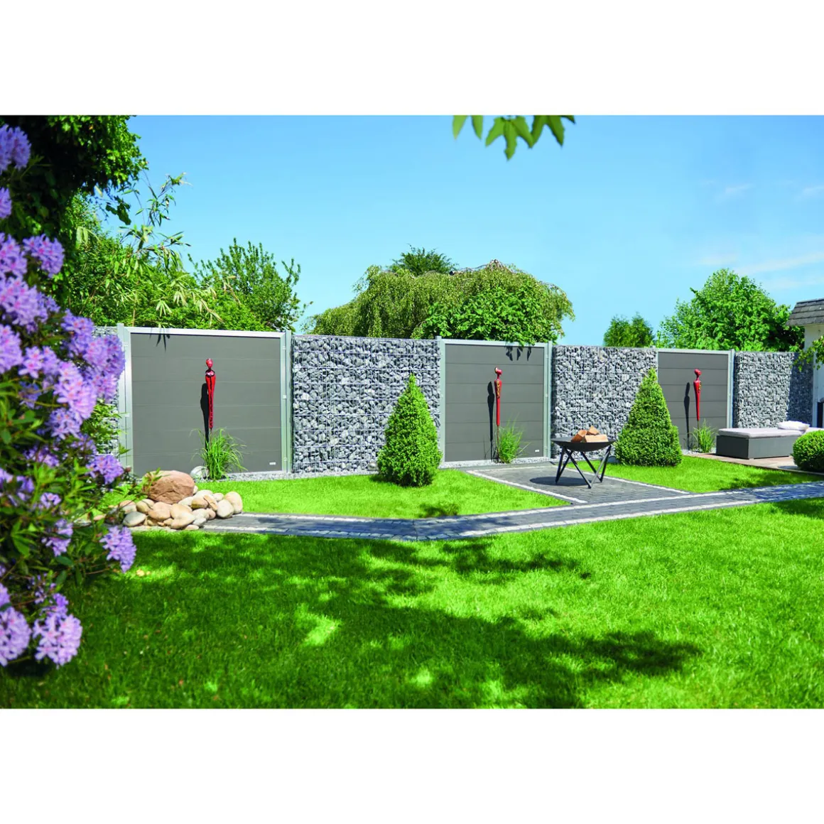 Wilk Gabionen-Zaun 200 x 180 x 25 cm