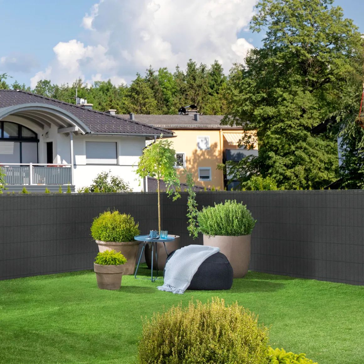 Windhager Zaunblende 1,2 x 25m anthrazit Rolle