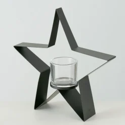 Windlicht Naos Stern Höhe 32 cm Eisen pulverbeschichtet Mehrfarbig