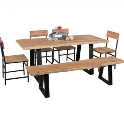 Wohnling Esszimmerbank Gaya 180 x 40 cm Massivholz Akazie