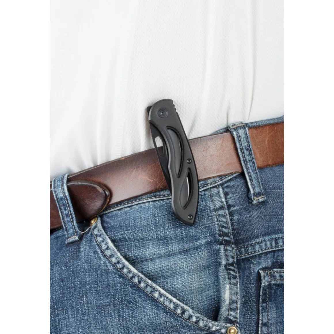 Wolfcraft Freizeitmesser mit klappbarer glatter Klinge